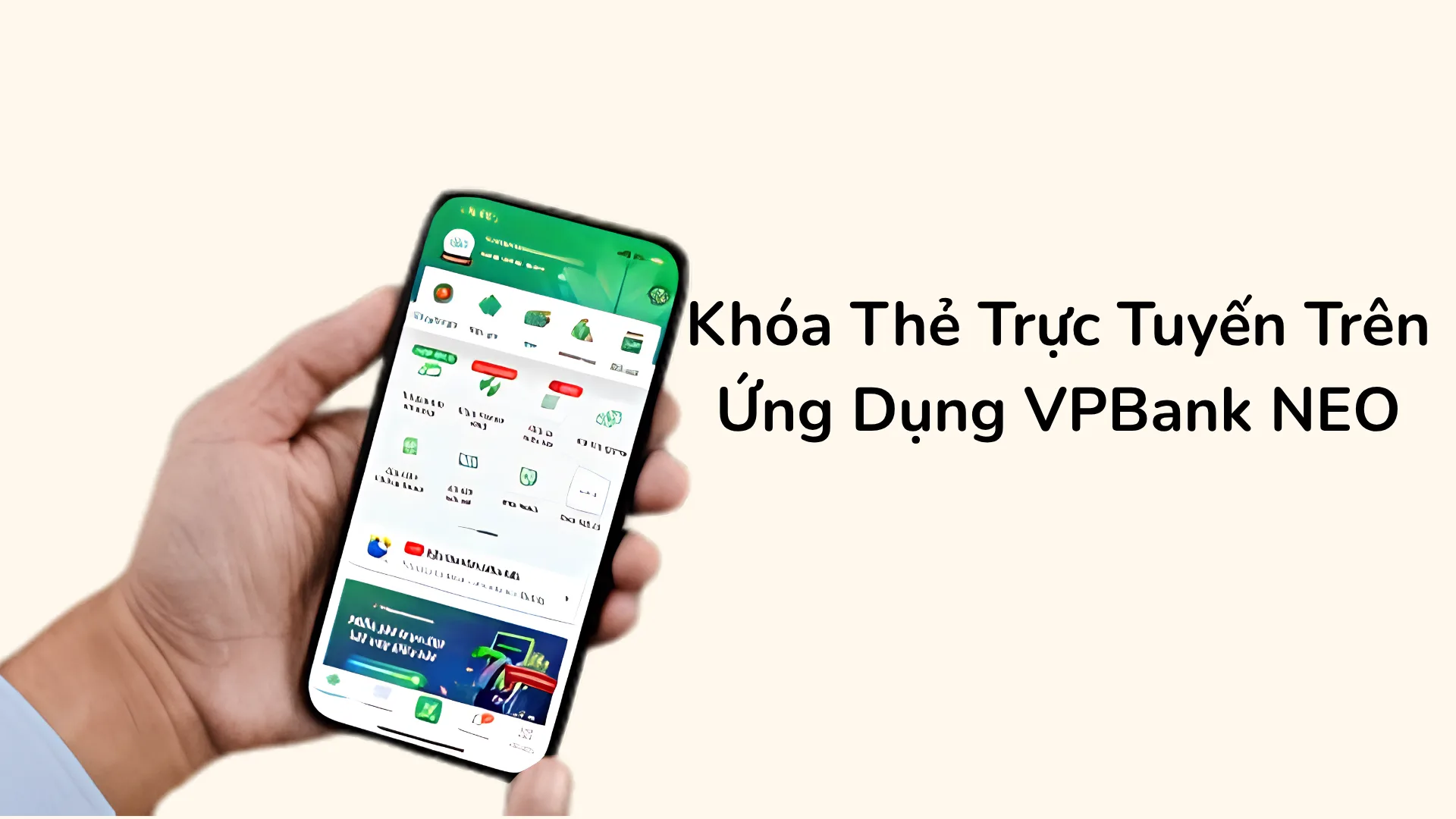 Khóa thẻ VPBank trên NEO