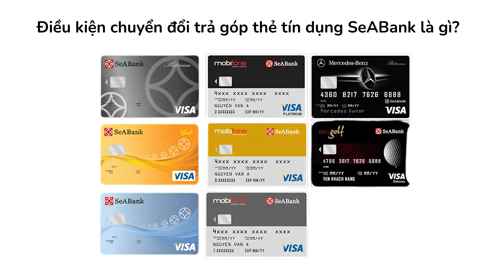 Điều kiện chuyển đổi trả góp thẻ tín dụng SeABank áp dụng cho giao dịch từ 3 triệu đồng.