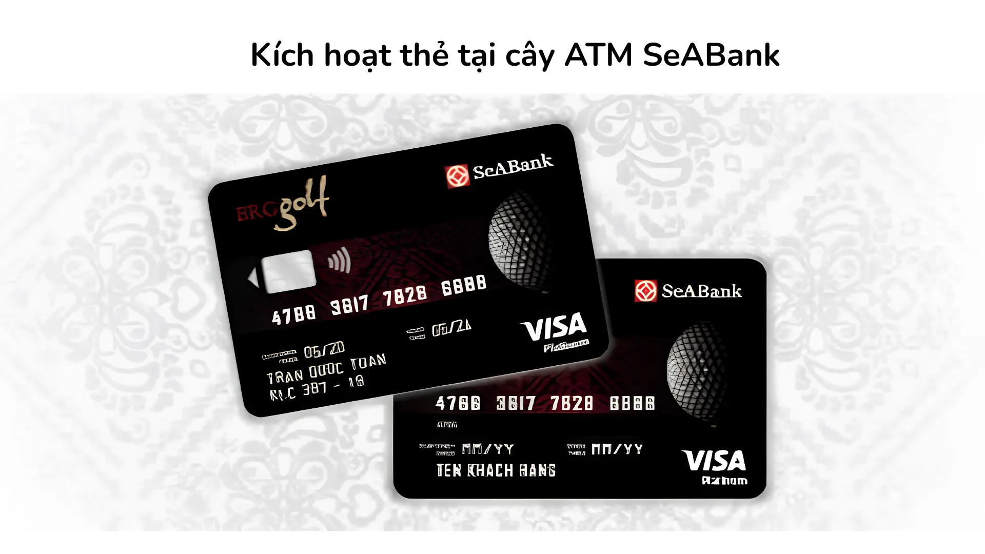 Đổi mã PIN kích hoạt thẻ tại ATM SeABank.