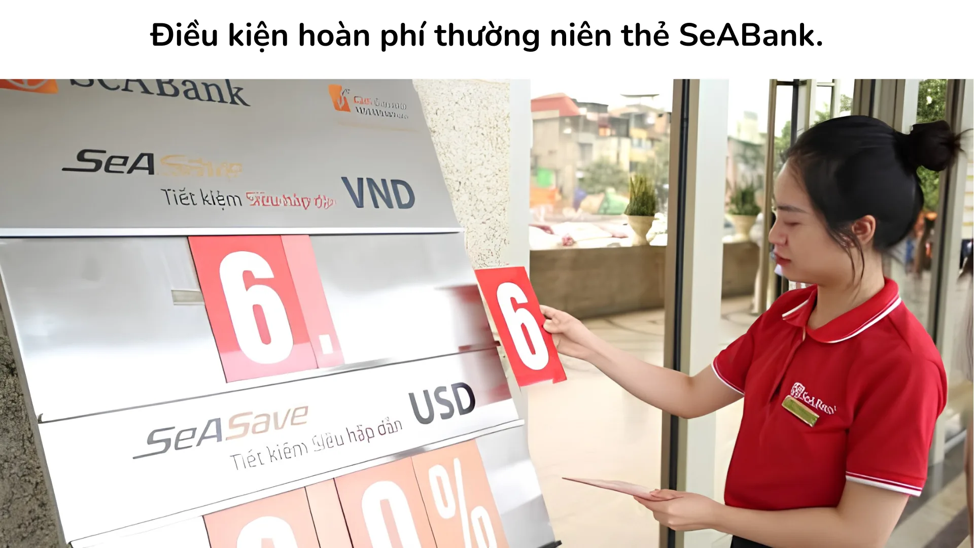 Điều kiện chi tiêu để được hoàn phí thường niên thẻ SeABank.