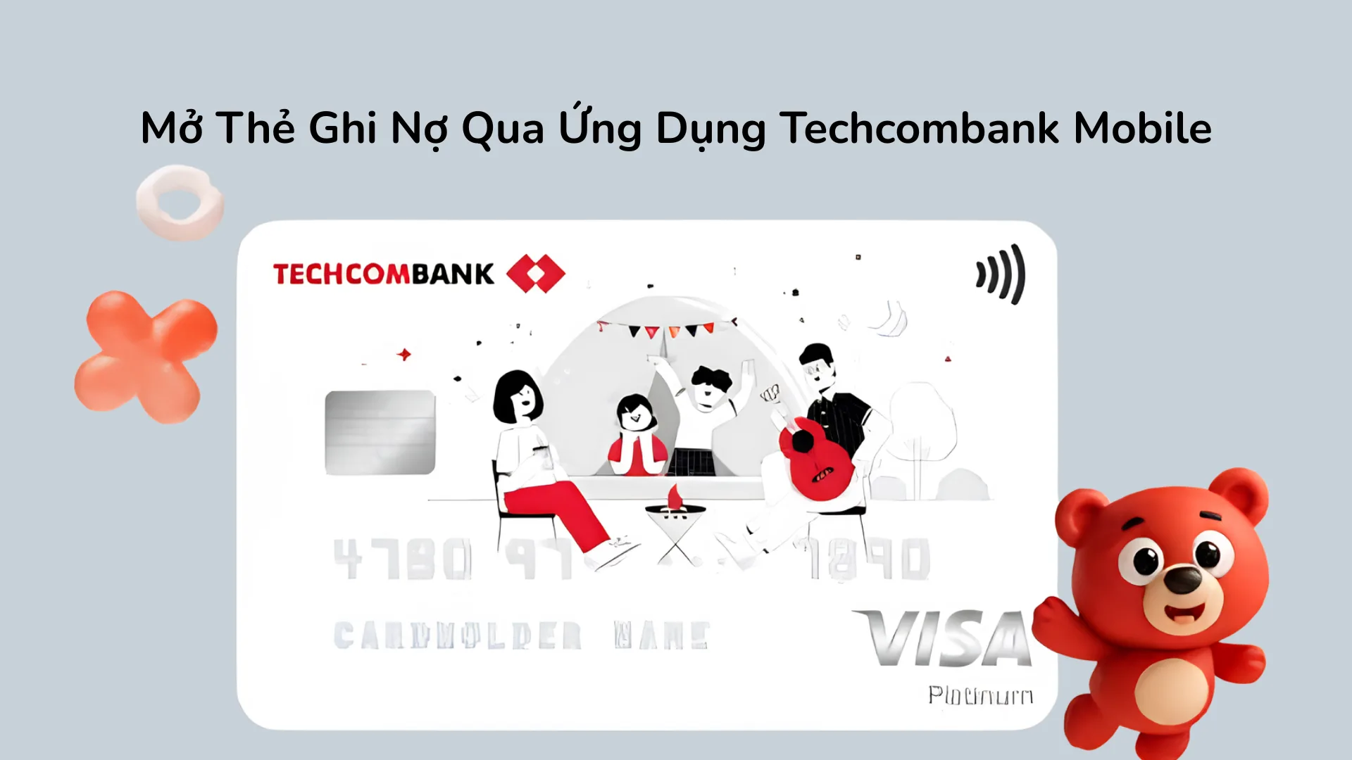 Mở thẻ ghi nợ Techcombank qua ứng dụng Techcombank Mobile