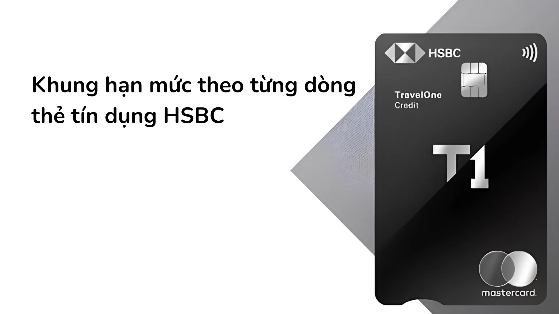 Khung hạn mức tối thiểu và tối đa cho các dòng thẻ tín dụng HSBC.