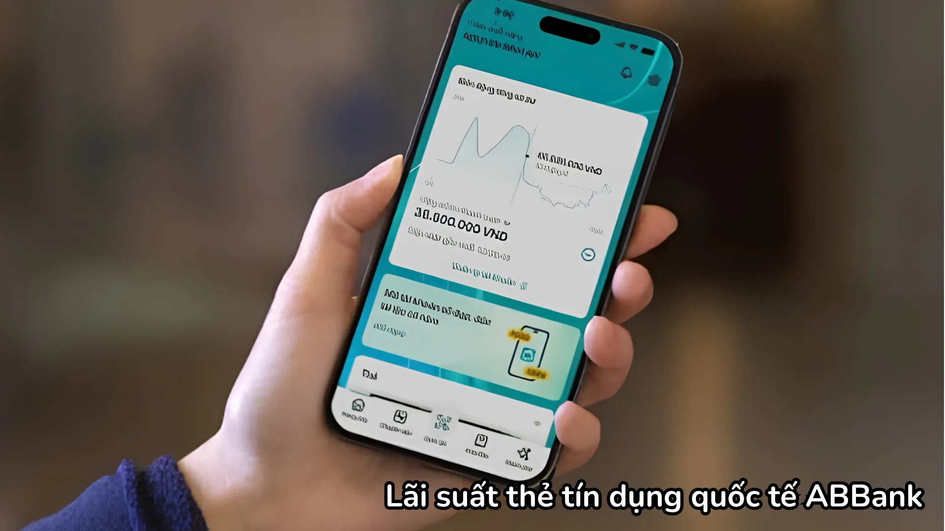 Biểu đồ so sánh lãi suất thẻ tín dụng quốc tế ABBank cho các hạng thẻ Visa.