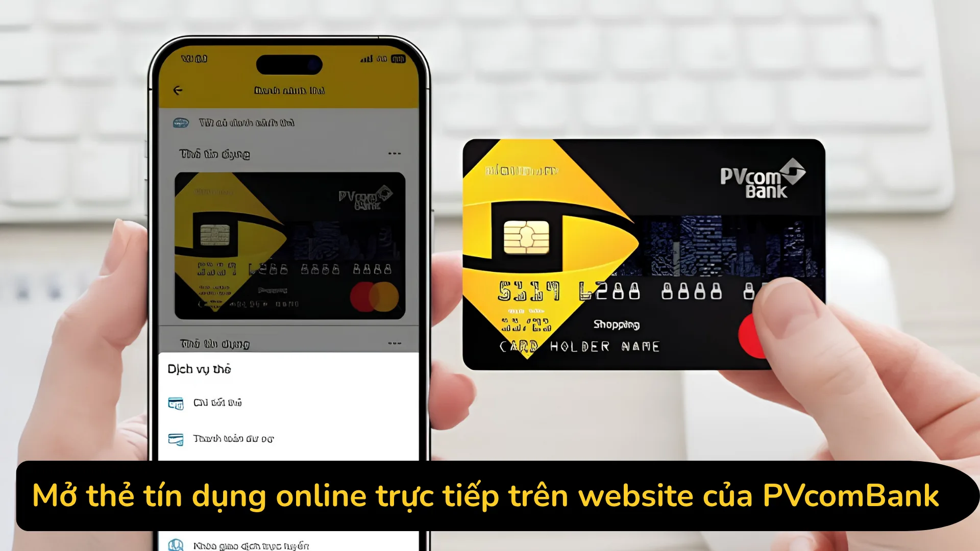 Làm thẻ tín dụng PVcomBank online trên website ngân hàng.