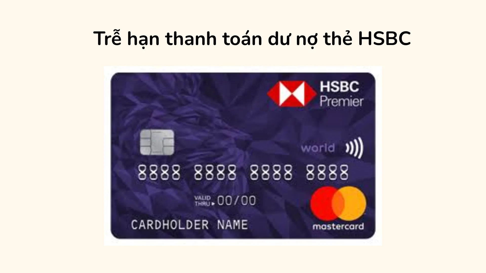 Quy định mức phí phạt chậm thanh toán và phí rút tiền mặt tại ATM đối với dư nợ thẻ tín dụng HSBC.