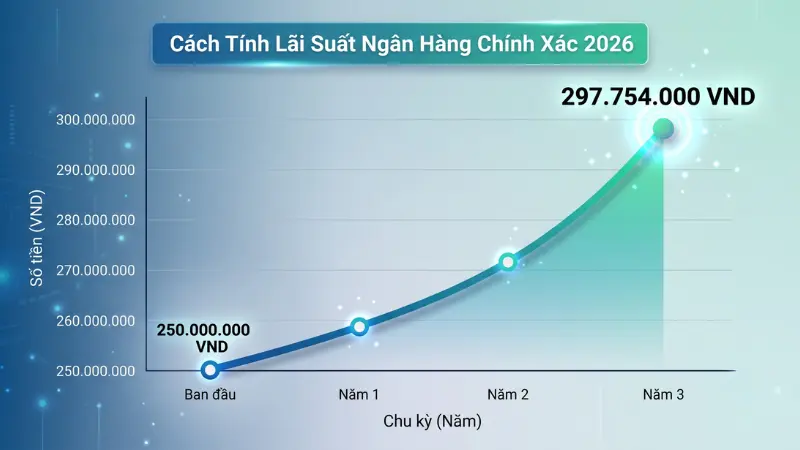 Sức mạnh sinh lời của lãi suất kép giúp khối tài sản tích lũy của bạn gia tăng theo cấp số nhân trong dài hạn.