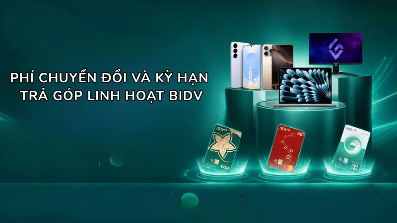 Biểu phí chuyển đổi trả góp linh hoạt BIDV được thu một lần duy nhất, dao động từ 1.99% đến tối đa 6% tùy vào kỳ hạn khách hàng lựa chọn.