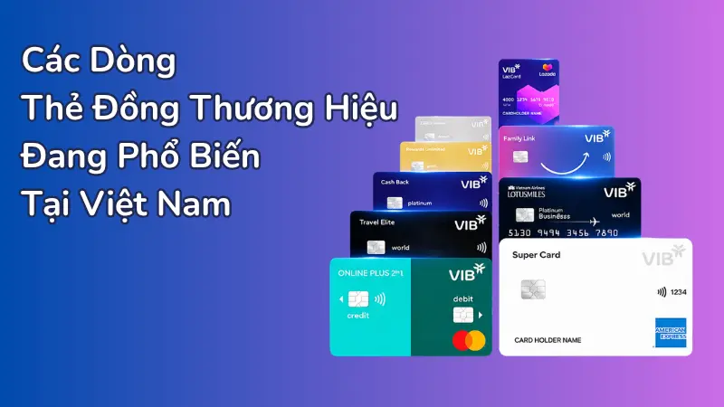 Các dòng thẻ tín dụng đồng thương hiệu nhiều người dùng Việt Nam ưa chuộng nhất hiện nay.