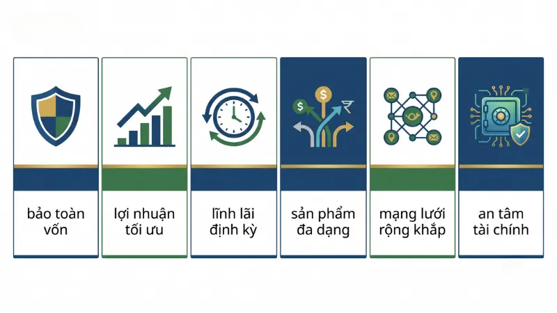 Đa dạng các gói sản phẩm giúp khách hàng cá nhân dễ dàng lựa chọn phương thức tích lũy và lĩnh lãi phù hợp với nhu cầu.