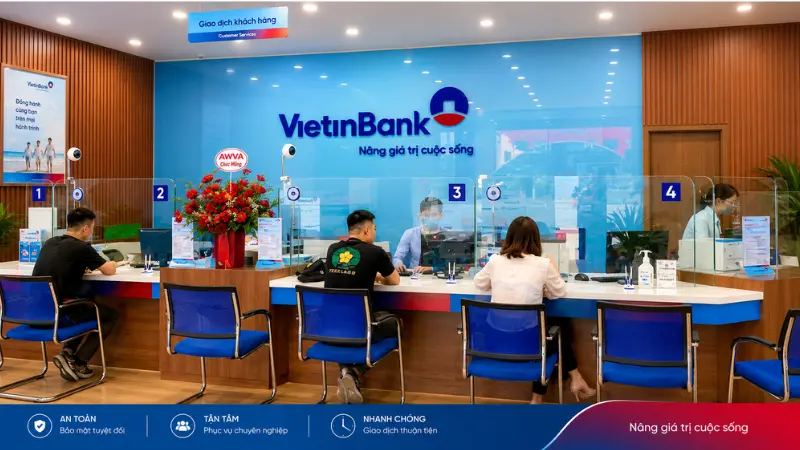 Khách hàng mang toàn bộ hồ sơ bản cứng đến mạng lưới chi nhánh VietinBank để được giao dịch viên thẩm định trực tiếp.