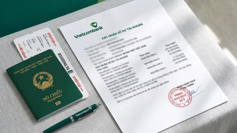 Bản xác nhận số dư hợp lệ là tài liệu bắt buộc để cơ quan lãnh sự thẩm định năng lực tài chính khi cấp visa.