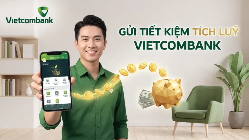 Tiền gửi tích lũy Vietcombank là giải pháp gia tăng tài sản linh hoạt, cho phép nộp thêm các khoản tiền cố định định kỳ vào tài khoản gốc ban đầu.