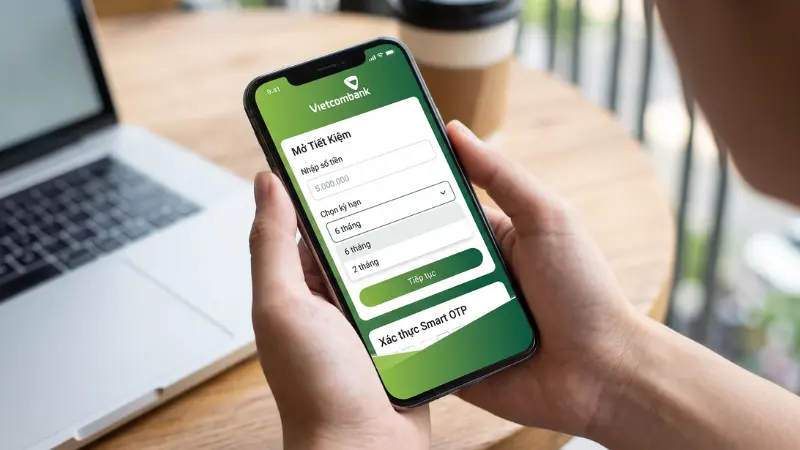 Quy trình thiết lập sổ tiết kiệm điện tử trên nền tảng VCB Digibank diễn ra nhanh chóng và bảo mật.