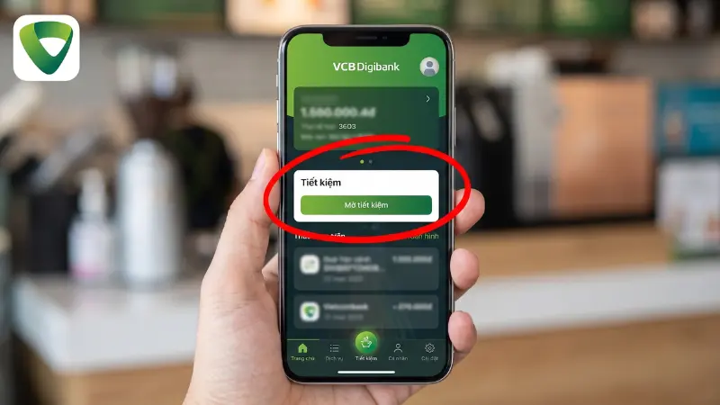 Thao tác mở tài khoản tiền gửi trực tuyến trên VCB Digibank diễn ra nhanh chóng chỉ với vài lần chạm.