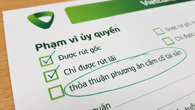 Xác định rõ ràng phạm vi giao dịch như rút gốc, rút lãi hoặc phương án cầm cố để ngăn ngừa tối đa rủi ro pháp lý về sau.