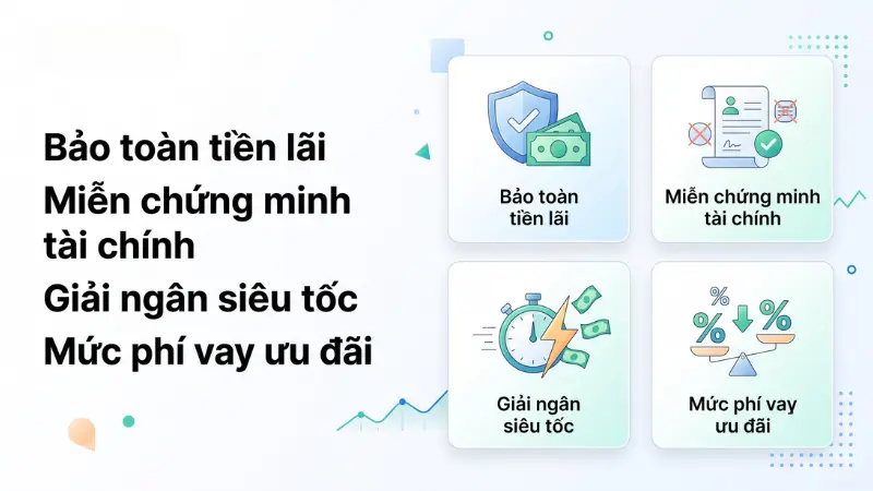Hình thức này mang lại lợi thế vượt trội so với vay tín chấp thông thường vì không yêu cầu sao kê lương hay hợp đồng lao động.