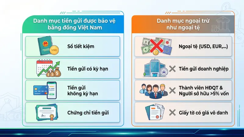Pháp luật phân định rõ ràng các danh mục tài sản được bảo vệ để đảm bảo tính công bằng cho mọi khách hàng.