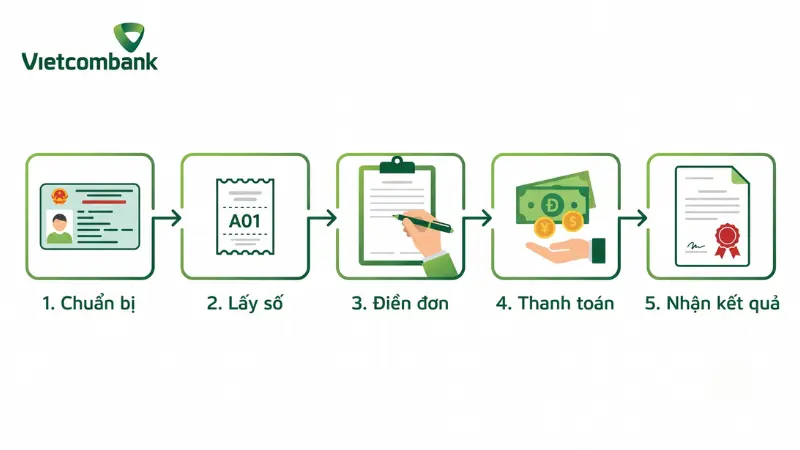 Khách hàng sẽ nhận được văn bản hoàn chỉnh có chữ ký và dấu mộc đỏ chỉ sau 10 đến 15 phút thực hiện thủ tục tại quầy.