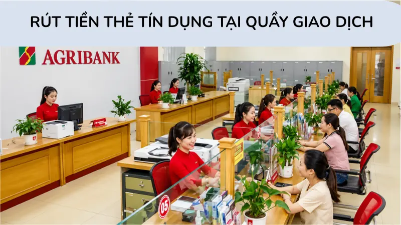 Khách hàng mang theo CMND/CCCD và thẻ gốc đến chi nhánh Agribank để được giao dịch viên hỗ trợ rút số tiền vượt hạn mức ATM.