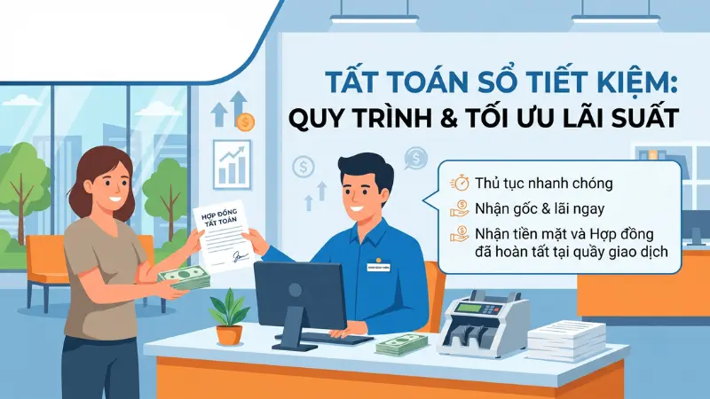 Tất toán sổ tiết kiệm giúp bạn thu hồi toàn bộ vốn và lãi suất một cách nhanh chóng để phục vụ các mục tiêu tài chính cá nhân.