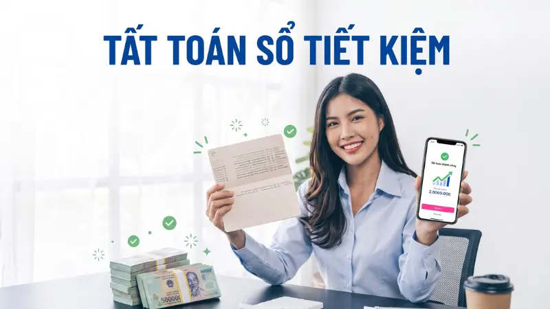 Giải pháp tất toán trực tuyến qua ứng dụng ngân hàng số cho phép bạn chấm dứt khoản tiền gửi 24/7 mà không cần di chuyển.