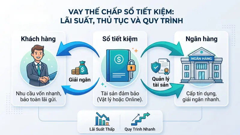 Giao dịch này giúp bạn tiếp cận nguồn vốn nhanh chóng mà vẫn giữ nguyên tiền lãi từ khoản gửi ban đầu
