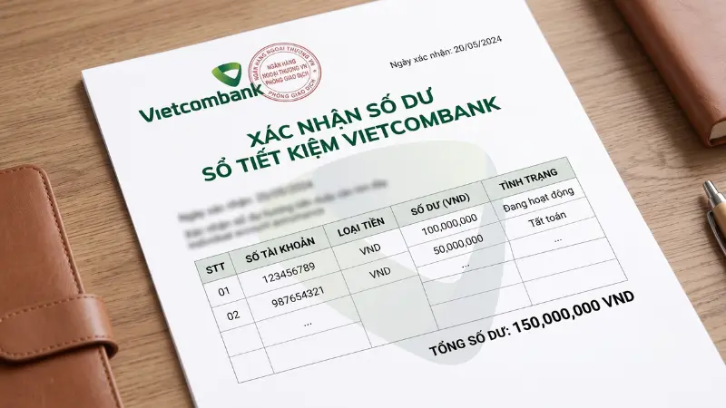 Mẫu văn bản chứng thực luôn được xuất trực tiếp từ hệ thống của ngân hàng nhằm đảm bảo tuyệt đối tính chính xác của số liệu tài chính.