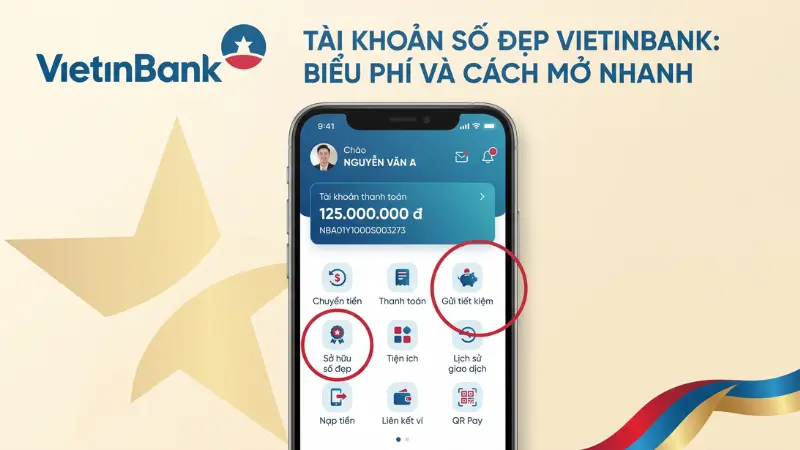 Thông qua nền tảng eKYC bảo mật cao trên VietinBank iPay Mobile, khách hàng có thể thao tác chọn số và thanh toán chỉ trong vài phút.