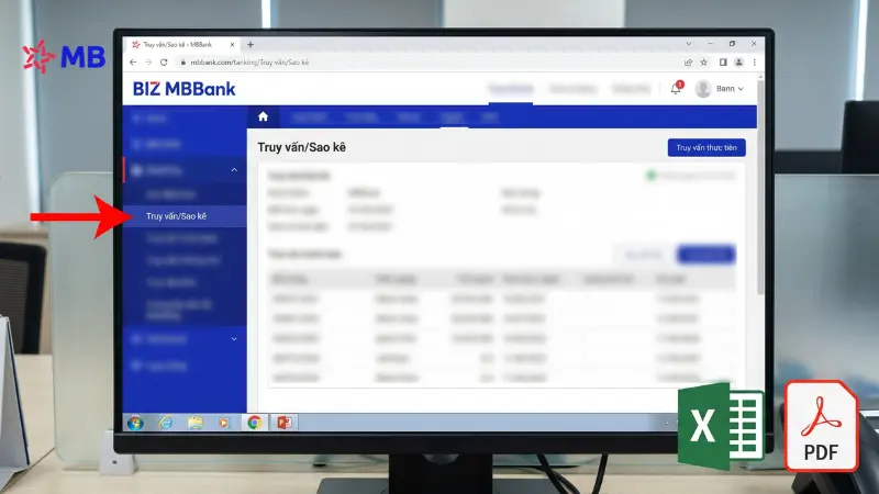 Bảng biểu phí sao kê MB Bank online và tại quầy