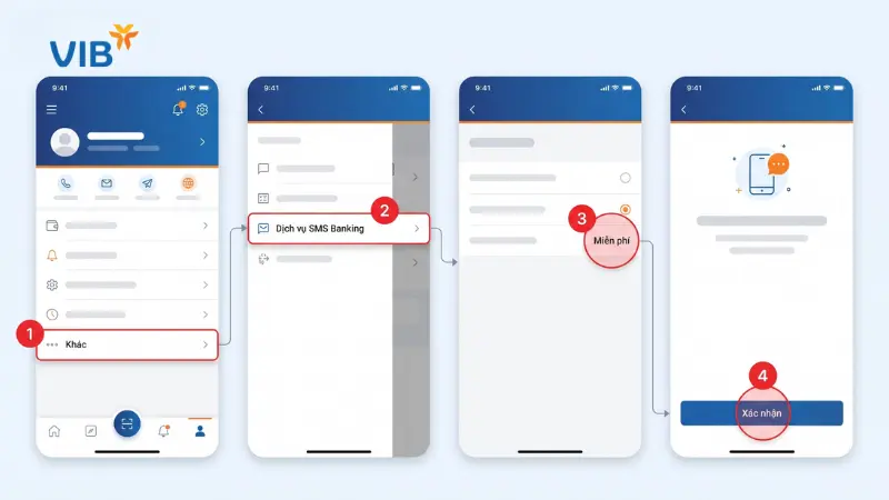 5 bước hủy SMS Banking VIB trực tuyến qua MyVIB 2.0.