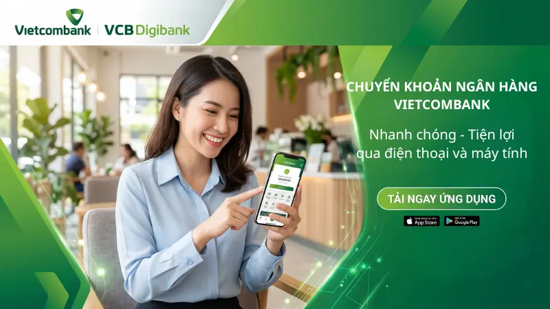 Ứng dụng di động giúp bạn chủ động chuyển tiền mọi lúc mọi nơi nhờ tính năng lưu trữ sẵn danh bạ thụ hưởng vô cùng tiện lợi.
