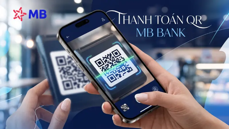 Quét mã QR chuyển tiền trên App MBBank.