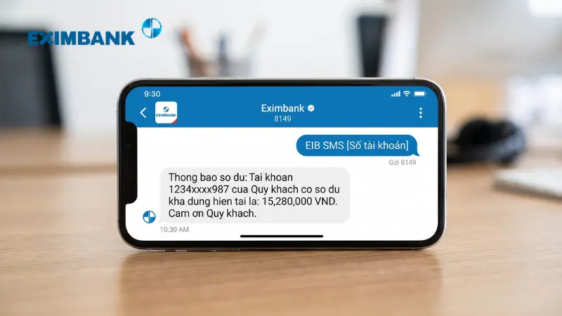 Cú pháp SMS Banking Eximbank gửi 8149
