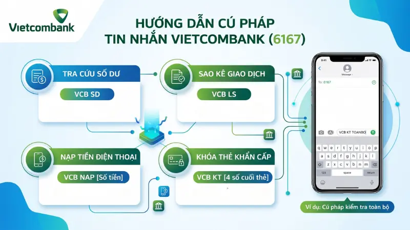 Ghi nhớ cú pháp nhắn tin gửi 6167 giúp bạn khóa thẻ nhanh chóng mà không cần kết nối mạng.