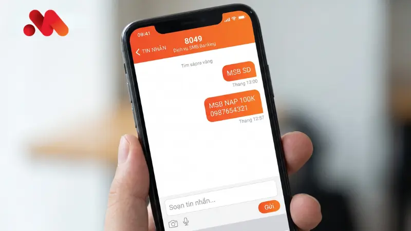 Cú pháp tin nhắn SMS Banking gửi 8049 của MSB.