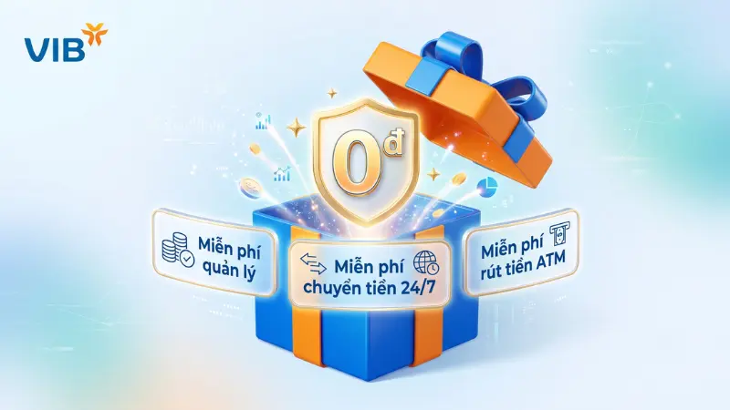Đặc quyền miễn phí gói tài khoản số Digi VIB.