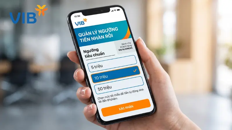 Biểu đồ lợi suất VIB đạt 8%/năm kỳ hạn 61-90 ngày.