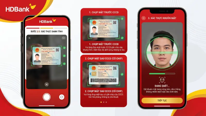 Yêu cầu CCCD gắn chip khi mở tài khoản thanh toán HDBank.