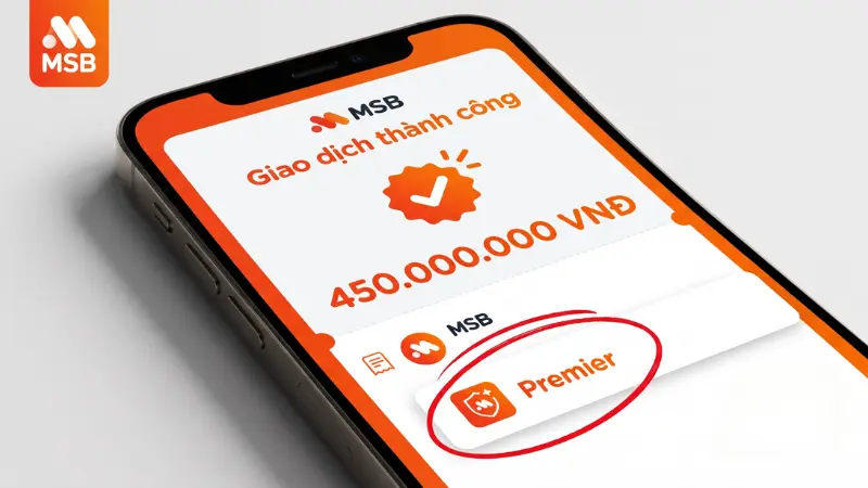 Hạn mức chuyển nội bộ MSB mBank tối đa 1 tỷ/ngày
