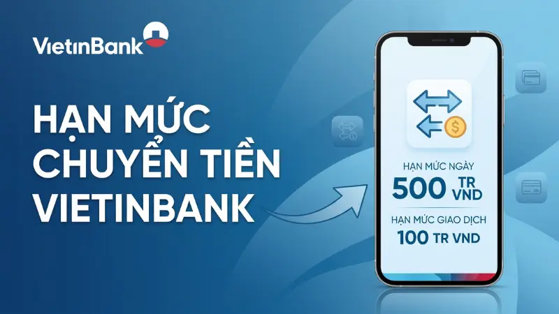 Chỉ với 3 bước đơn giản trên VietinBank iPay, bạn có thể dễ dàng xem hạn mức chuyển tiền VietinBank hiện tại của mình.