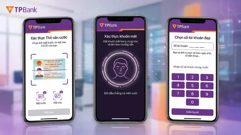 Mở tài khoản số đẹp TPBank qua eKYC