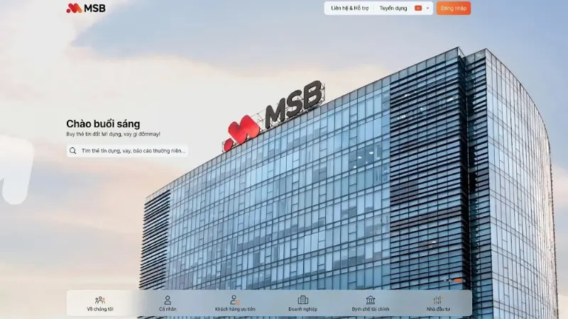 Các bước đăng ký vay tiêu dùng online trên website MSB.