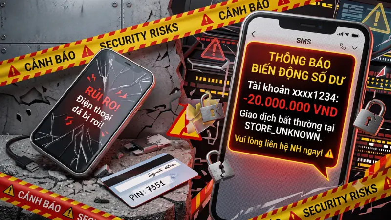 Hãy lập tức vô hiệu hóa tài khoản nếu thiết bị di động bị thất lạc hoặc bạn phát hiện các giao dịch trừ tiền trái phép.