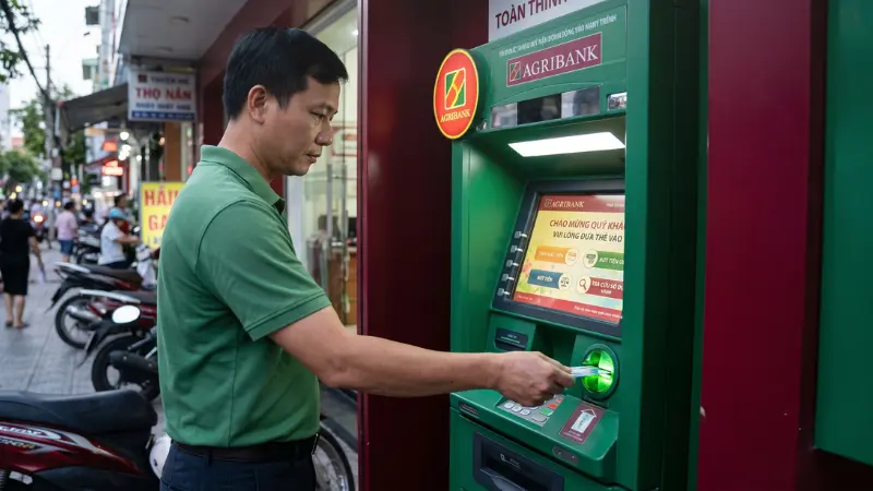 Sử dụng thẻ thanh toán tại hệ thống cây ATM/CDM giúp bạn vừa rút tiền mặt vừa tra cứu số dư nhanh chóng.