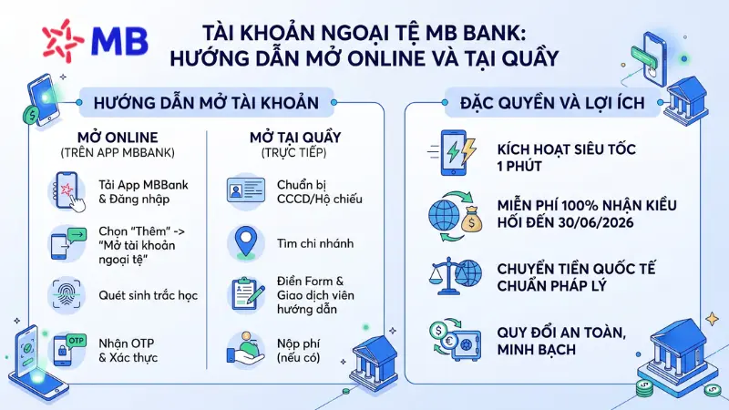 4 lợi ích mở tài khoản ngoại tệ MB Bank