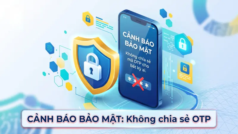 Bảo vệ an toàn thông tin khi mở tài khoản ngân hàng đòi hỏi người dùng tuyệt đối không chia sẻ mã OTP, thông tin đăng nhập cho bất kỳ tổ chức hay cá nhân nào.
