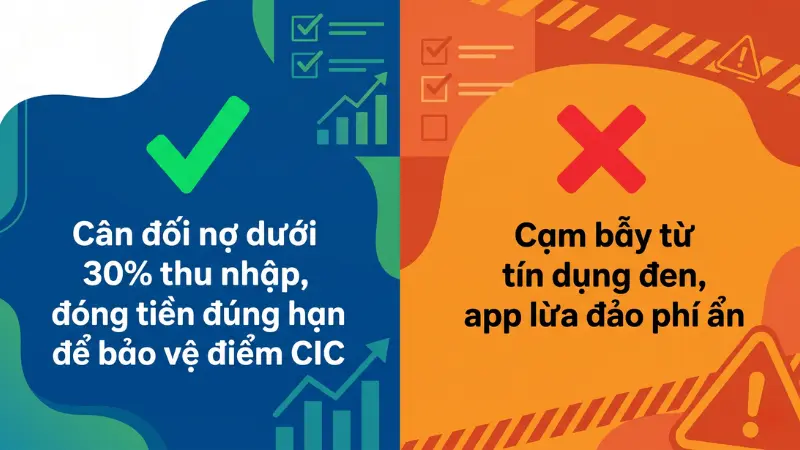 Lưu ý tránh nợ xấu và tín dụng đen khi vay 50 triệu.
