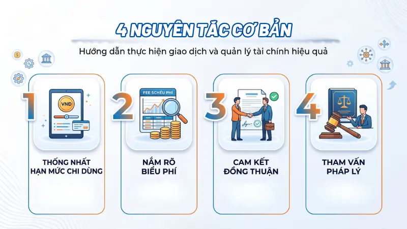 Chủ động thảo luận về hạn mức chi dùng và các khoản biểu phí dịch vụ ngay từ đầu để bảo đảm an toàn tài sản