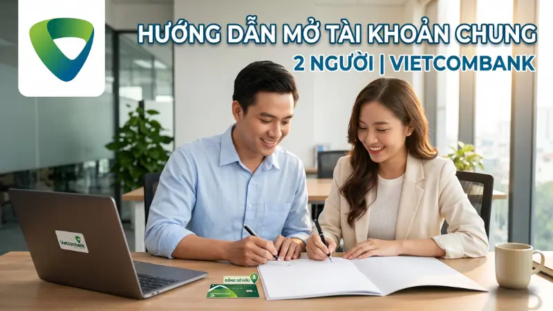 Cả hai chủ tài khoản cần mang theo giấy tờ tùy thân đến trực tiếp chi nhánh Vietcombank để hoàn tất hợp đồng và nạp tiền kích hoạt.