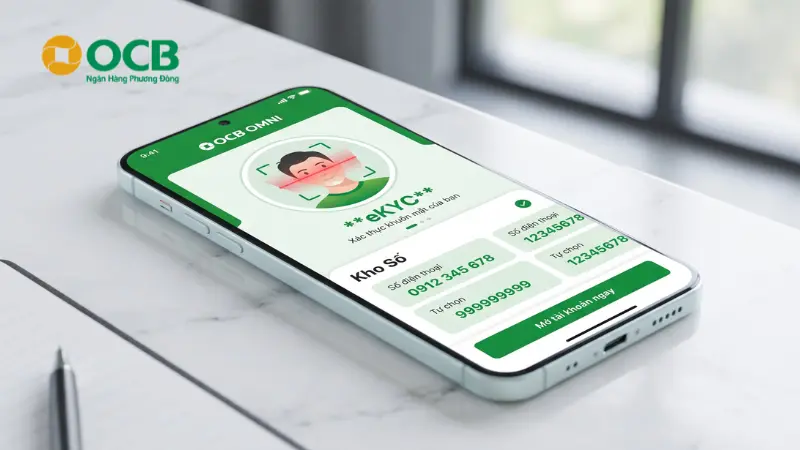 Các bước mở tài khoản OCB online qua eKYC trên OCB OMNI.